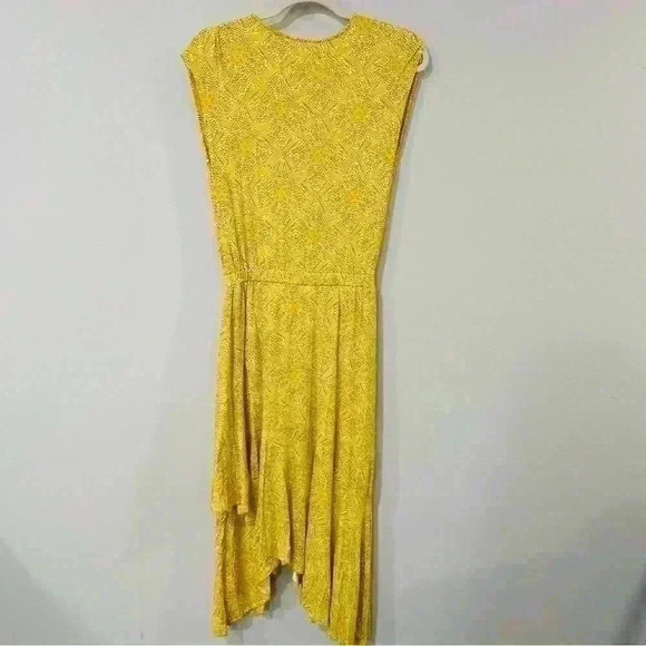 NWOT Anthropologie Maeve Yellow Midi Ruffle V-Neck Dress Women’s Size XS - Picture 6 of 8